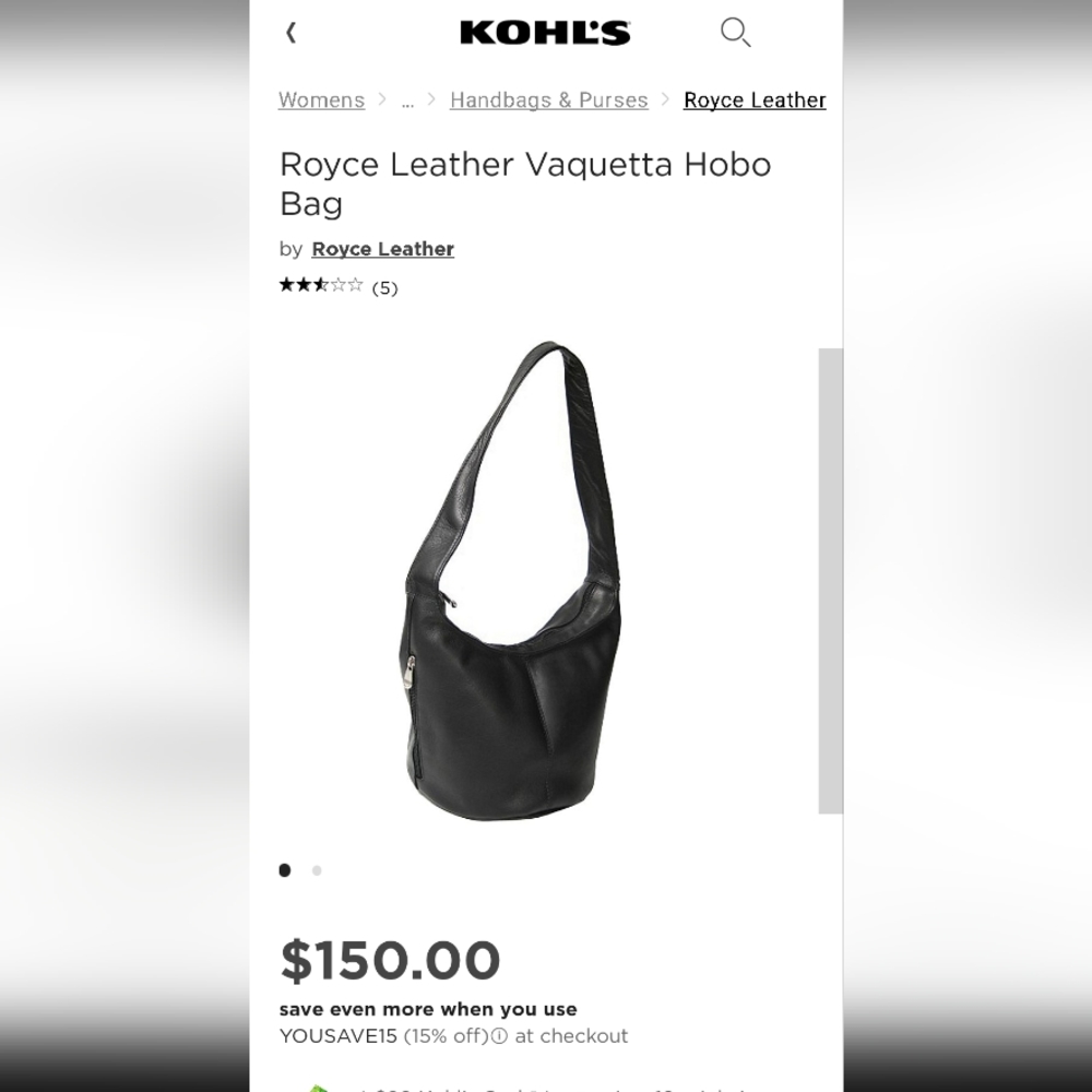 Royce hobo bag
